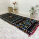 Handmade wool Berber rug 345 X 110 CM