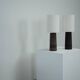 Set of two ceramic sculptural table lamps by Töreboda