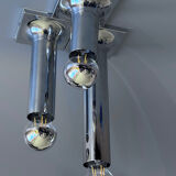 Space Age ceiling lights in chrome by Rolf Krüger for Staff Leuchten, A