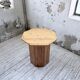 Hexagonal console table guéridon Regain pine 1970