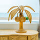 Paire de lampes «palmier» en rotin