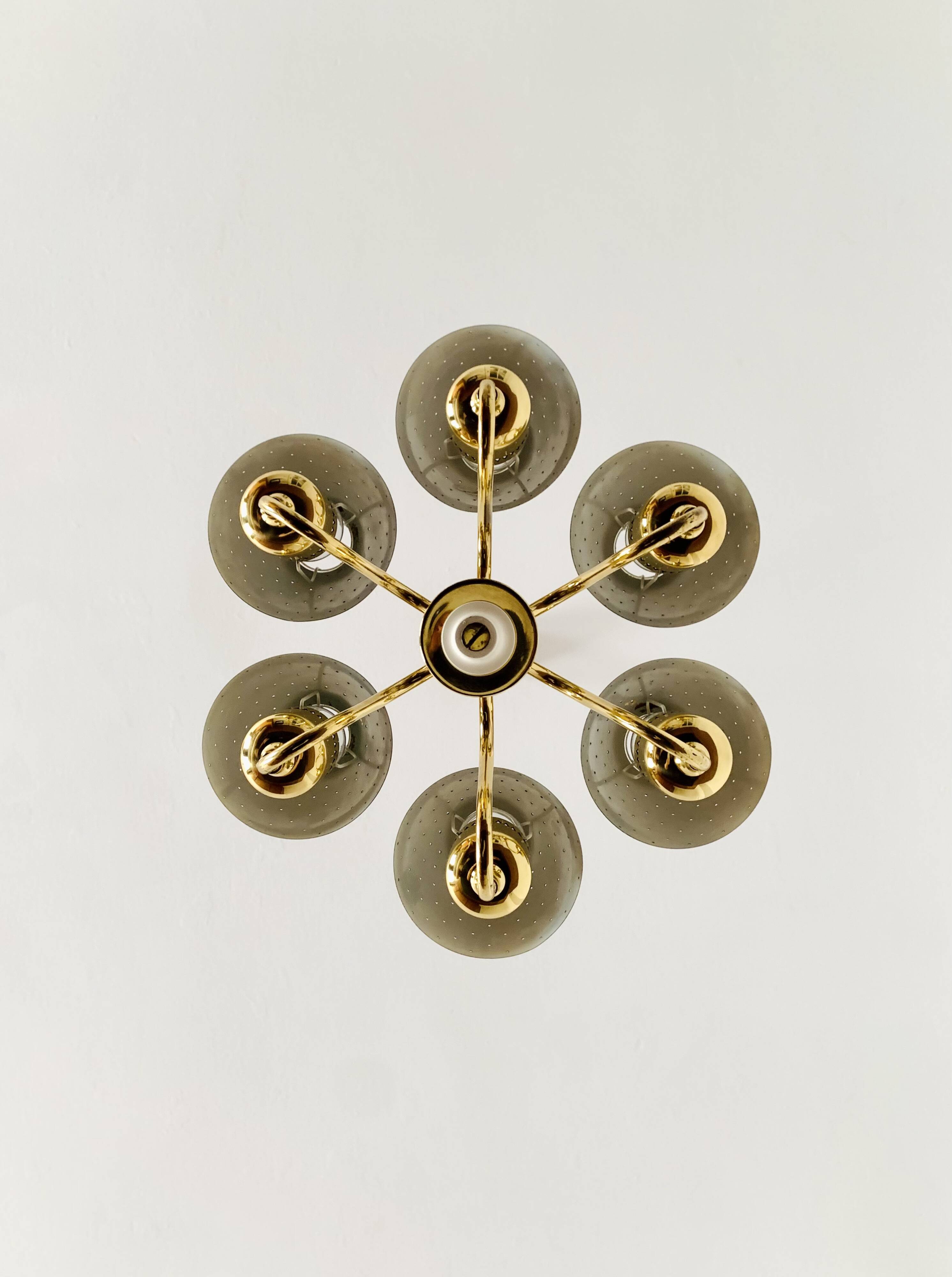 Chandelier en laiton par Hans Agne Jakobsson