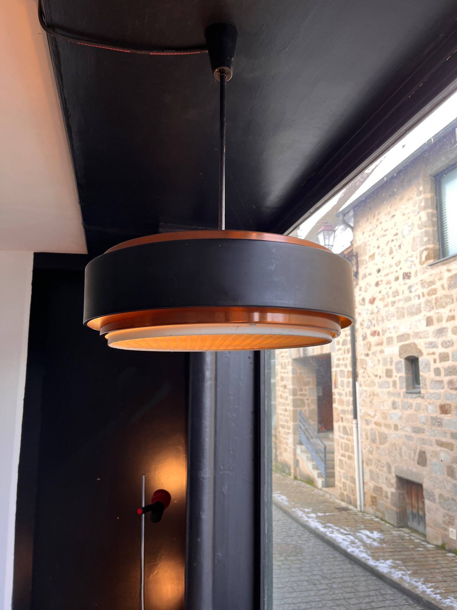 Metal pendant light from the 1950s