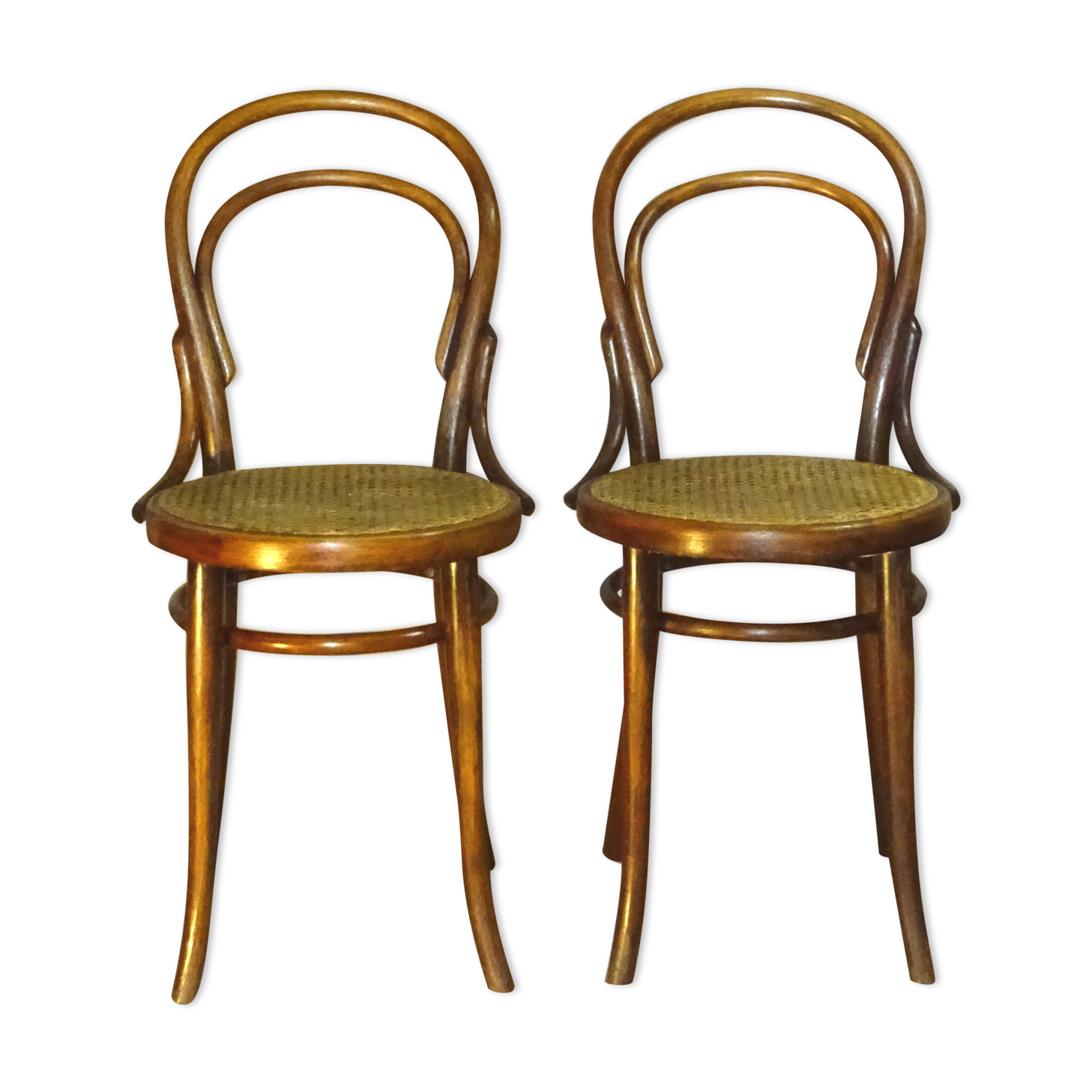 2 chairs Thonet n°14 1/2 canned, circa 1914