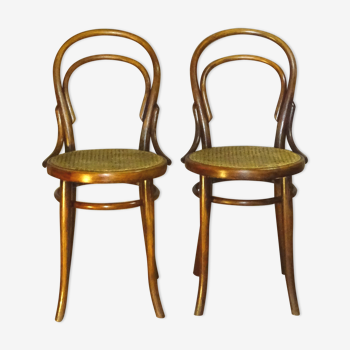 2 chairs Thonet n°14 1/2 canned, circa 1914
