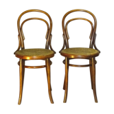 2 chaises Thonet n°14 1/2 cannées, vers 1914