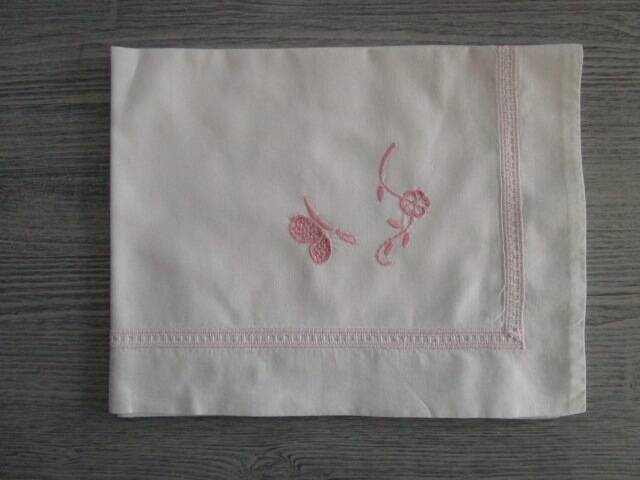 Antique embroidered child's pillowcase