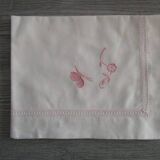 Taie d'oreiller d'enfant ancienne brodée