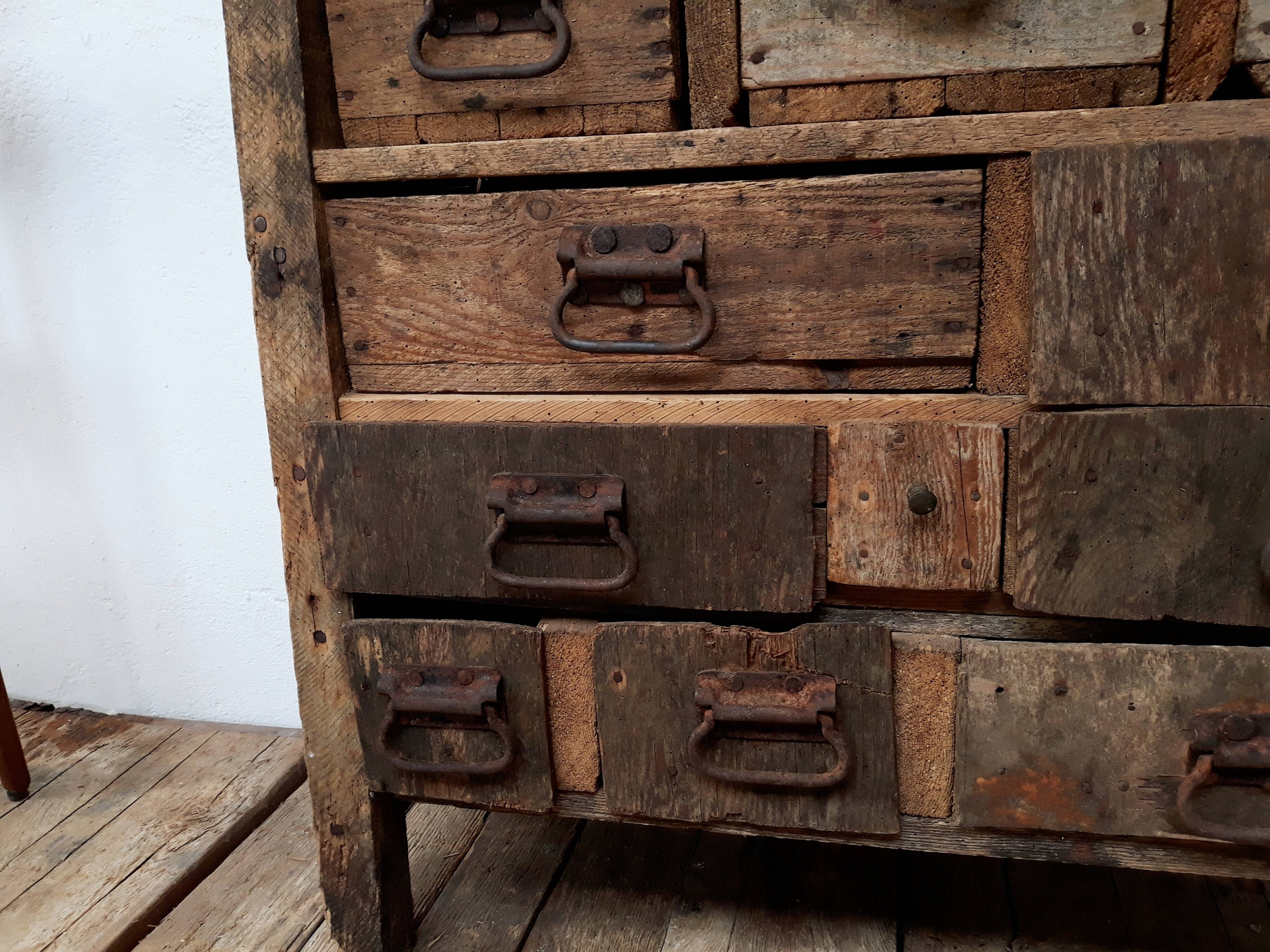 Craft cabinet with drawers