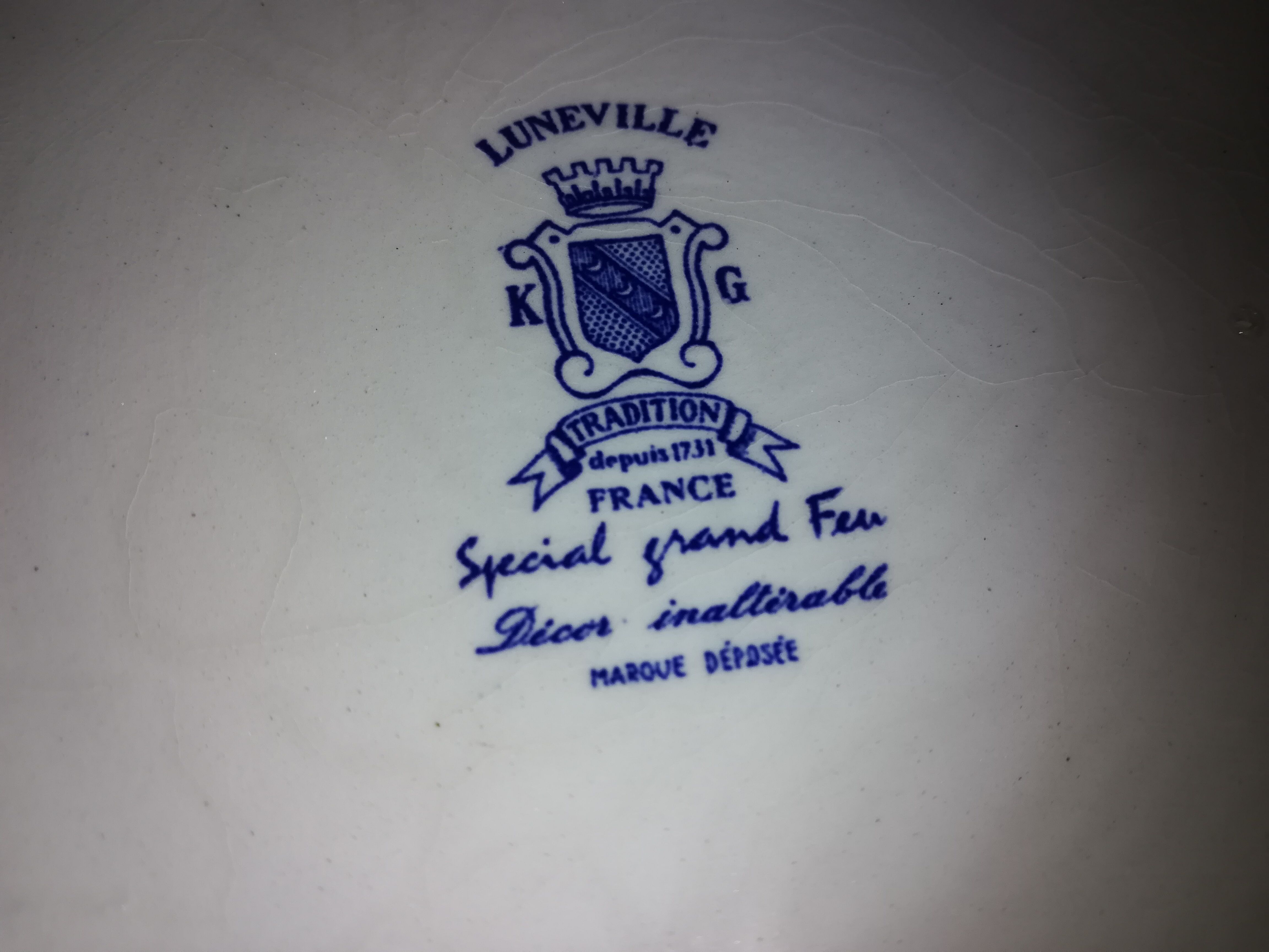 Porcelain soup bowl Lunéville KG