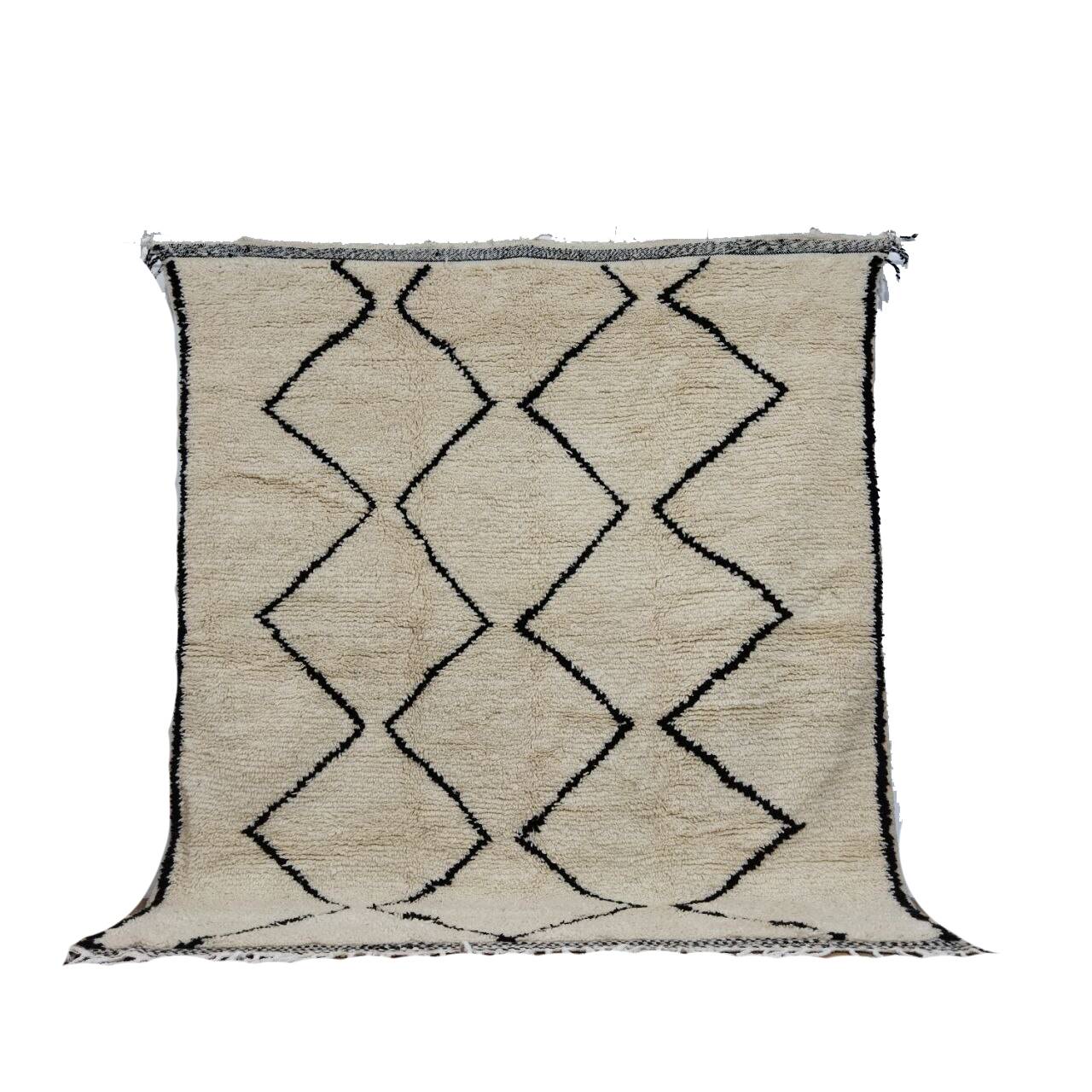 Handmade Moroccan Berber rug 220 x 190 cm