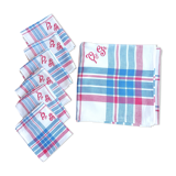 Chic country tablecloth and its 6 monogrammed towels VG