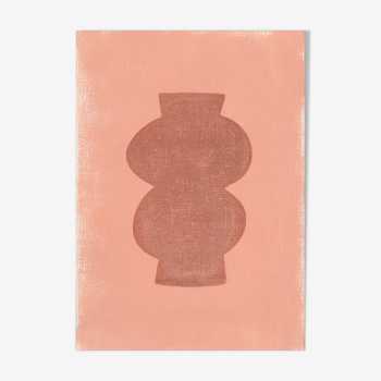 Peinture sur papier signée Eawy sans cadre M272B