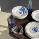 Set of 14 triangular glass ashtrays D13