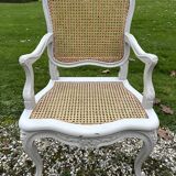 Set of 4 cane armchairs