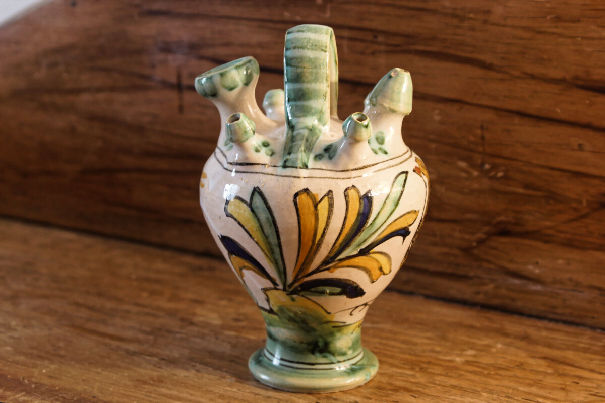 Glazed terracotta jug