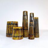 Collection of 6 Ceramic Vases and a Upsala Ekeby Nevada Tray 1962