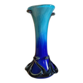 Art Nouveau vase in Biot glass by J.M. OPERTO - mid 20th century