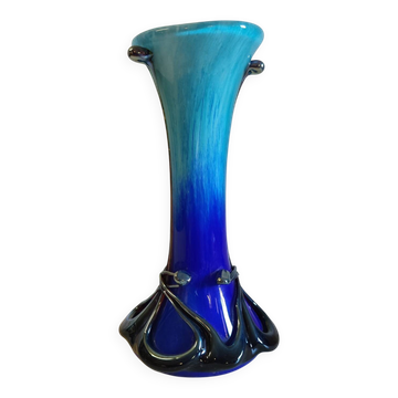 Art Nouveau vase in Biot glass by J.M. OPERTO - mid 20th century
