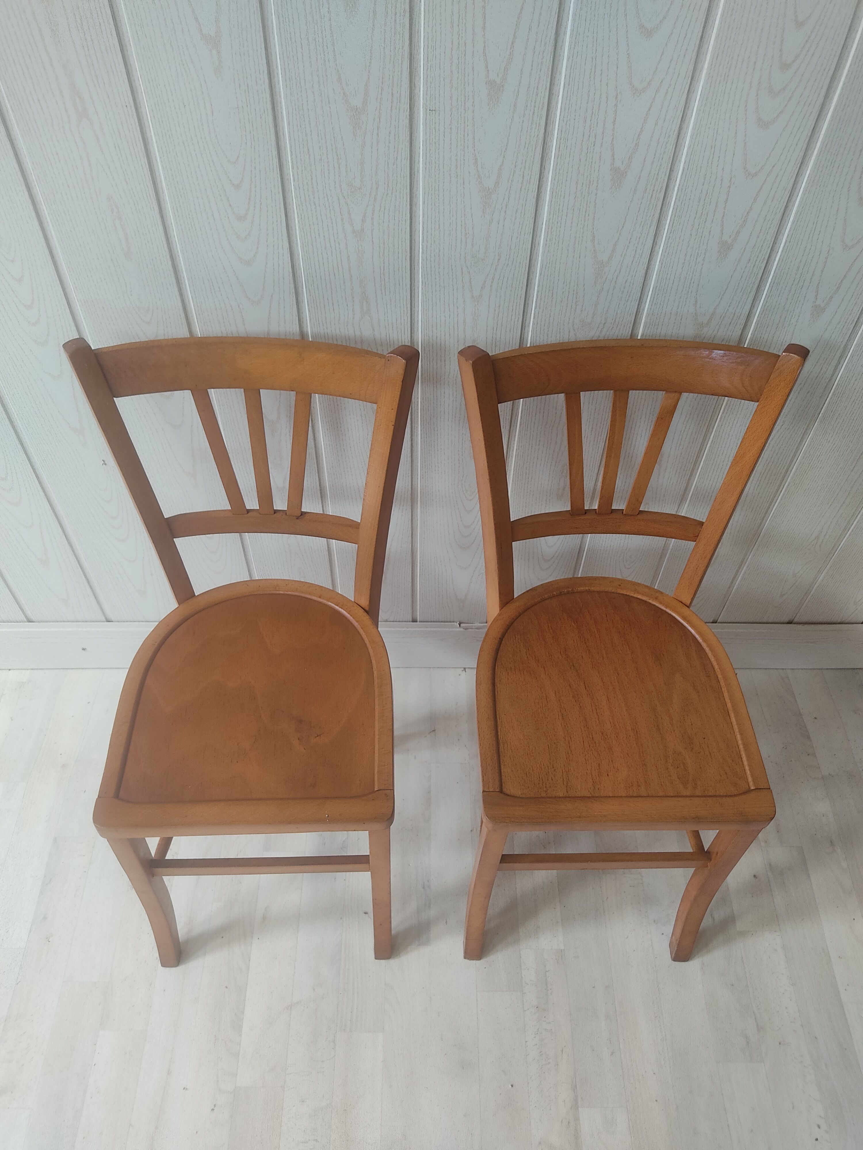 Pair of antique bistro chairs