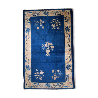 Tapis ancien chinois peking fait main 125cm x 195cm 1900s