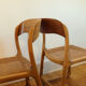 Paire de chaises cannées traîneau Baumann