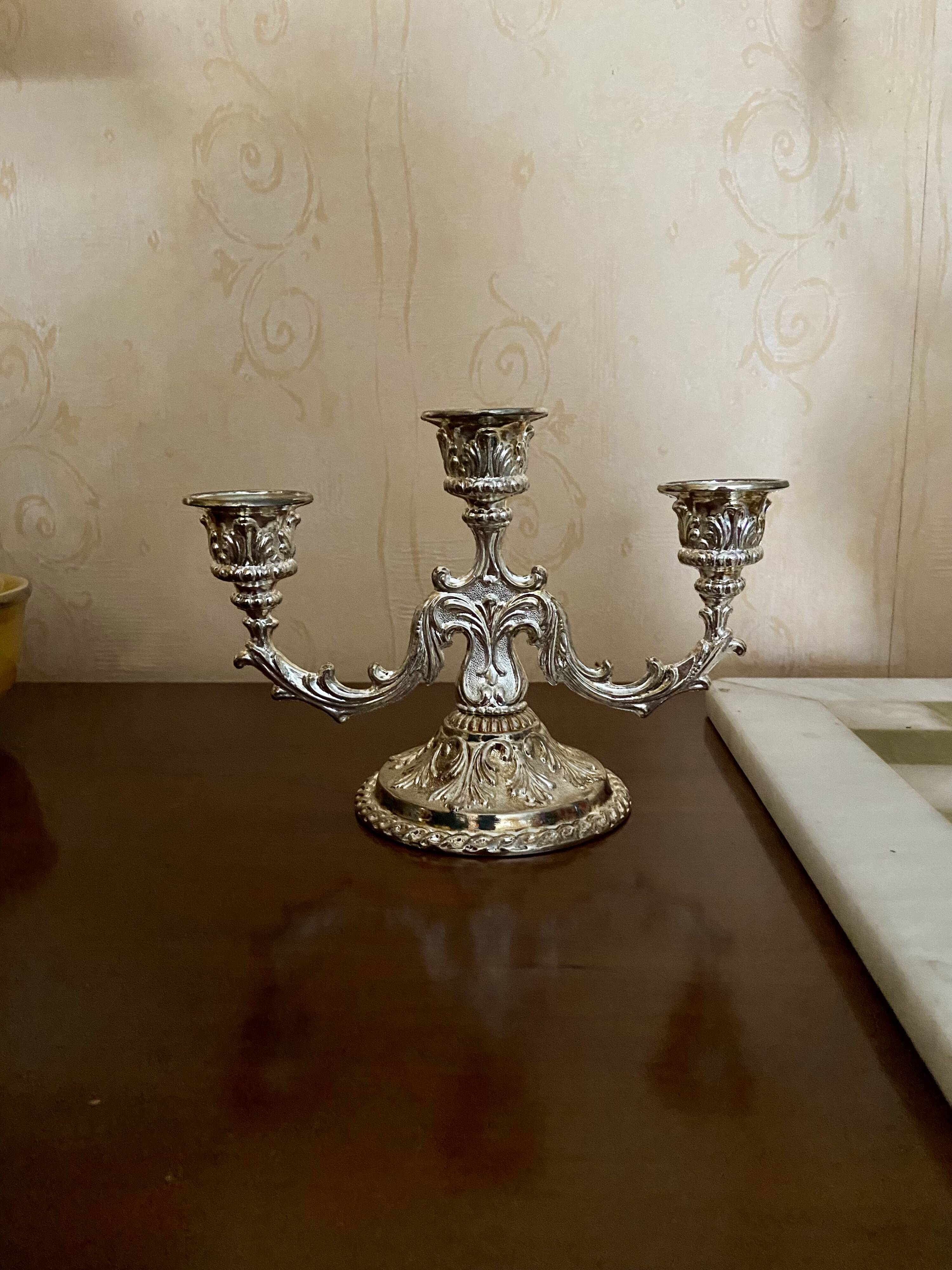 Chandelier en argent vintage