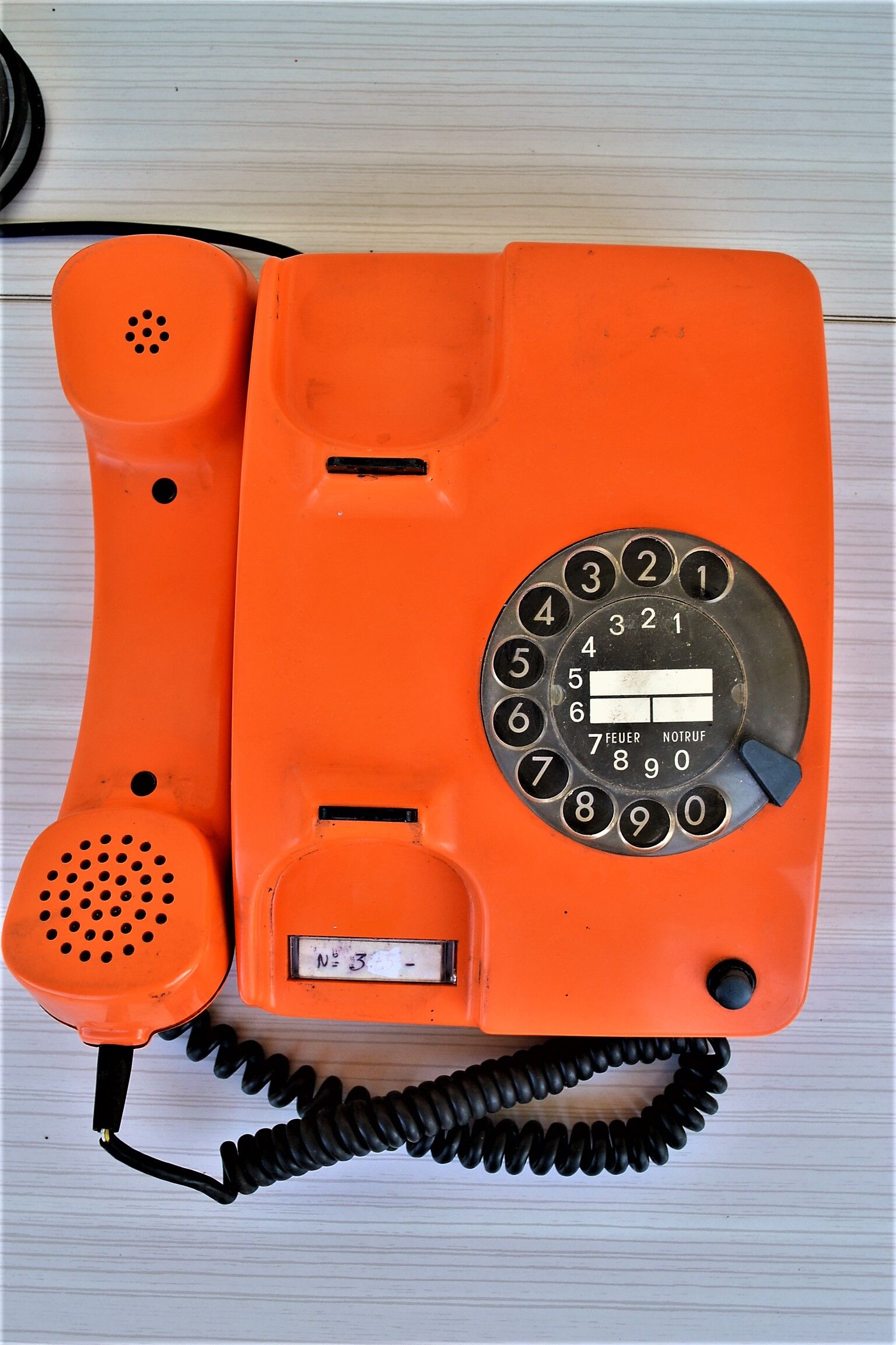 Siemens vintage orange phone, 70s