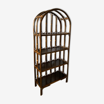 Rattan bookcase shelf