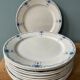 Set of 11 flat plates Saphir U&C Sarreguemines