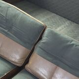 2-seater sofa in brown leather, Illum Wikkelso for Holger Christiansen