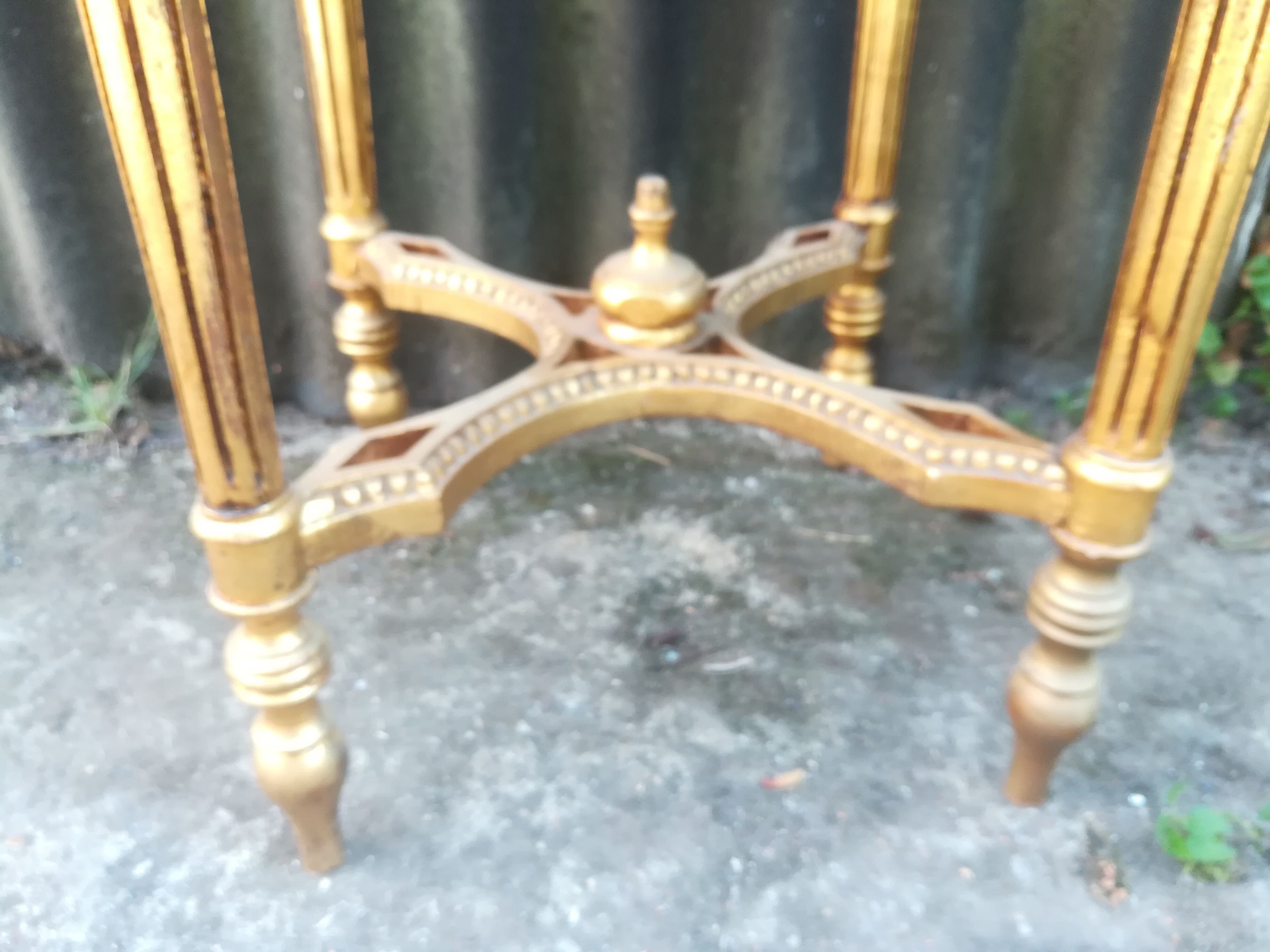 Louis XVI style harness in gilded wood and marble