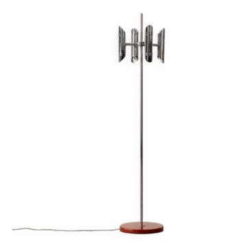 Lampadaire en chrome vintage italienne moderne du milieu du siècle, années 1960