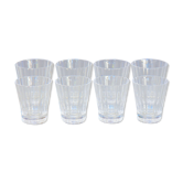 Eight Paloma Picasso crystal glasses for Villeroy and Boch