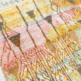 Moroccan Berber rug Boujaad ochre with colorful patterns 297x197cm