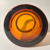 Brass ice bucket and blown glass