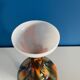 Vase opaline orange marron