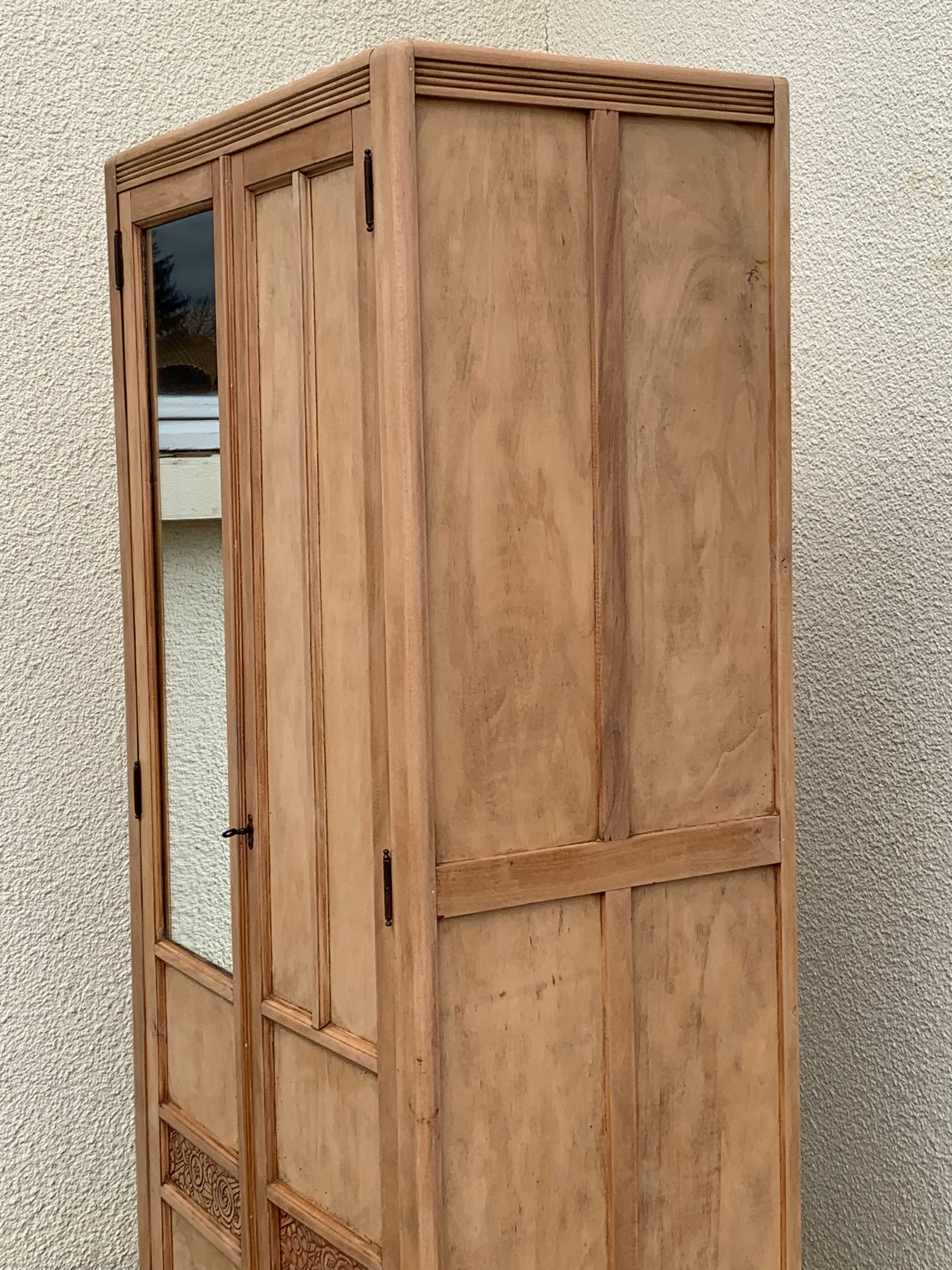 Parisian art deco cabinet 1930 raw wood