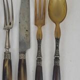 Art Deco serving cutlery with horn handle