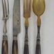 Art Deco serving cutlery with horn handle
