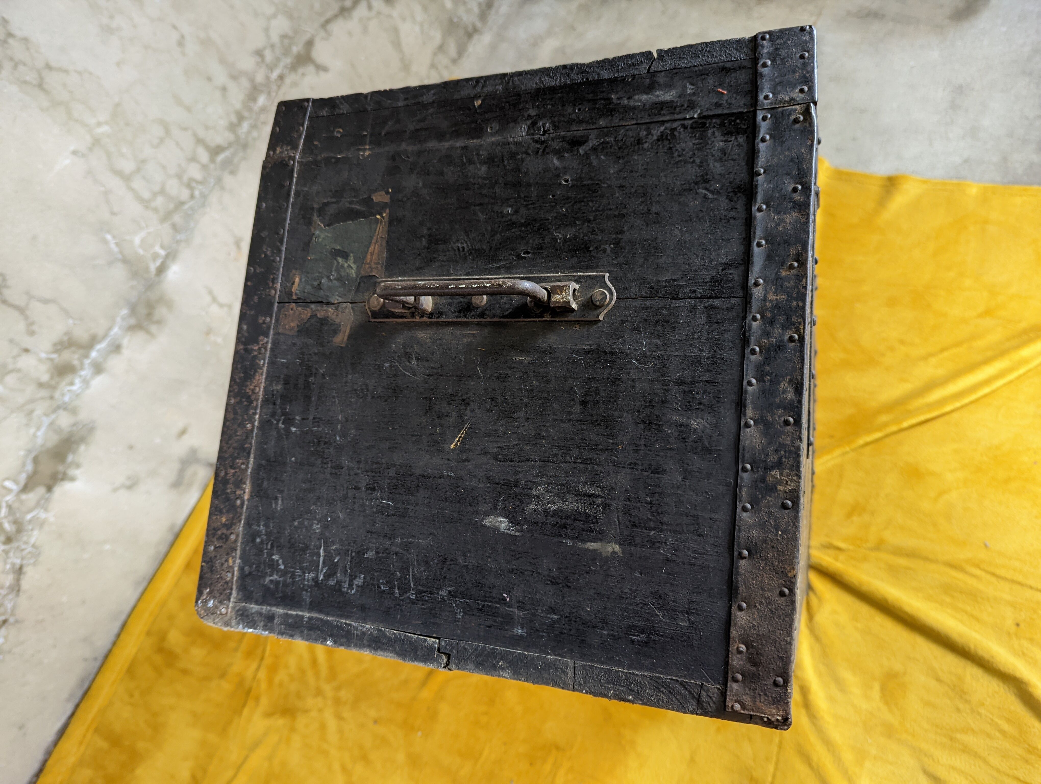 Antique travel trunk