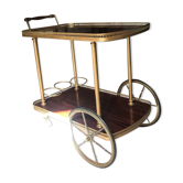 Rolling service wood and brass