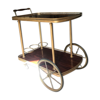 Rolling service wood and brass