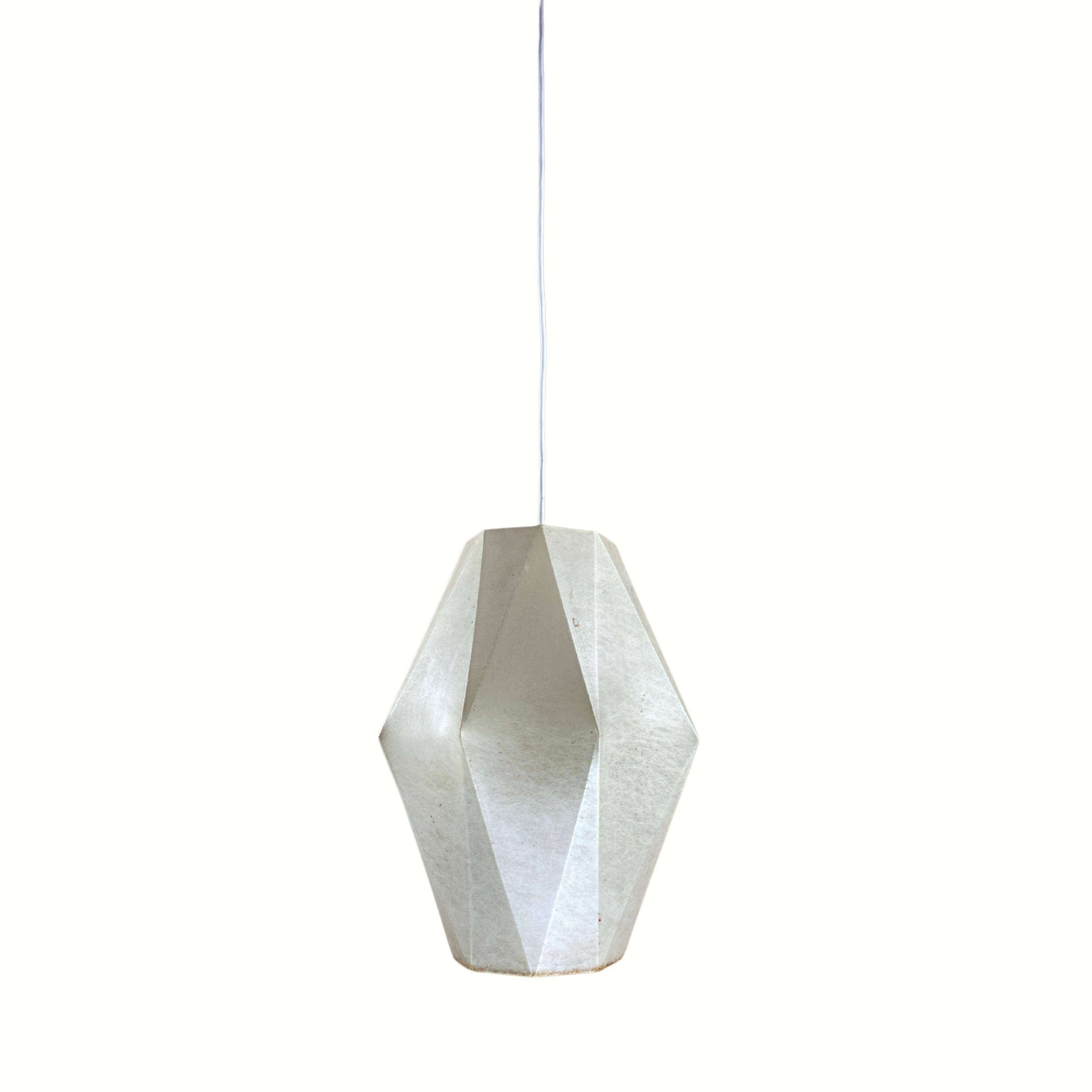 Pair space age cocoon hanging lamps, Germany 1960s