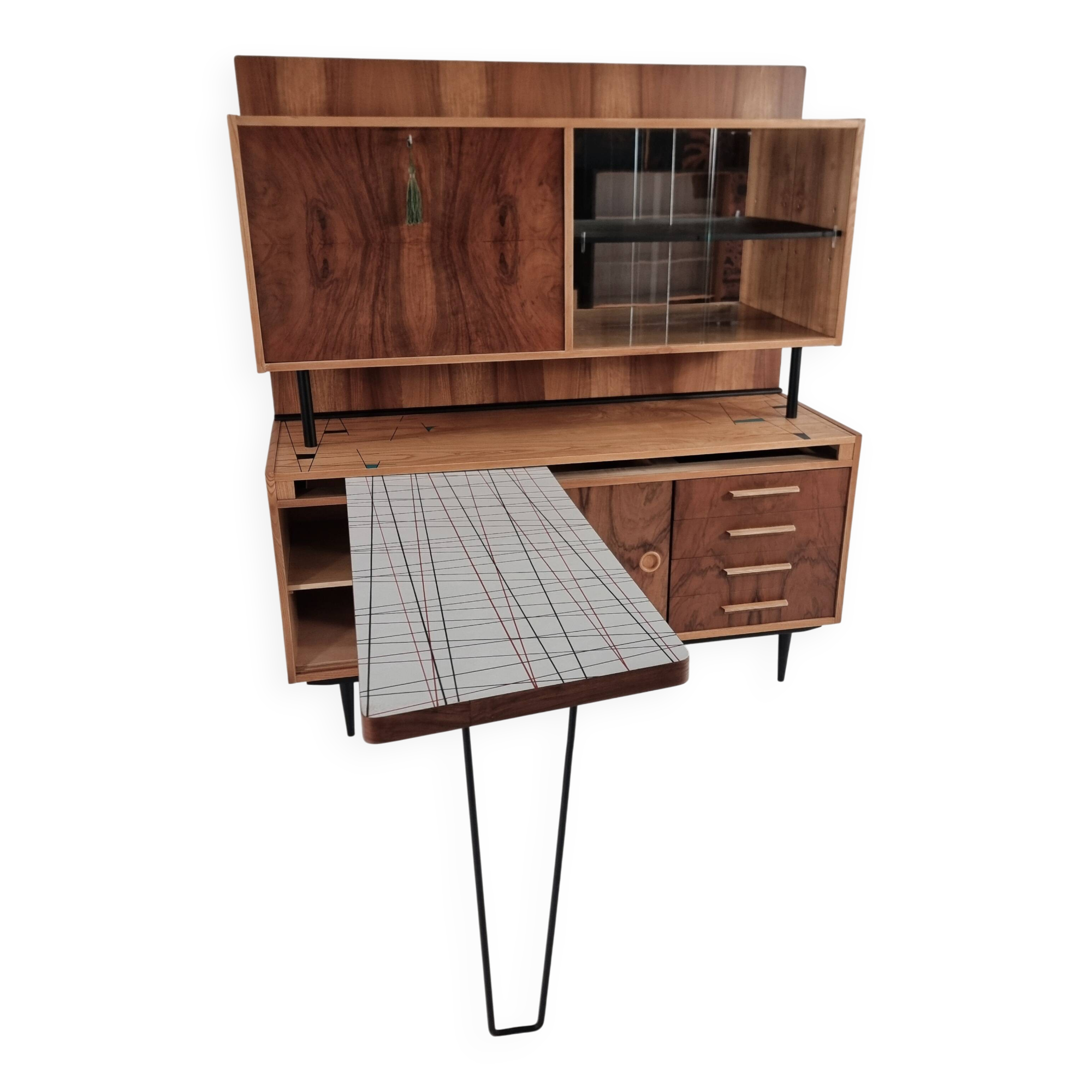 Vintage Sideboard Desk, 1970s