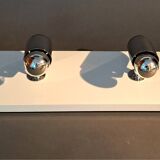 Targetti Sankey spotlights on white lacquered wooden ramp