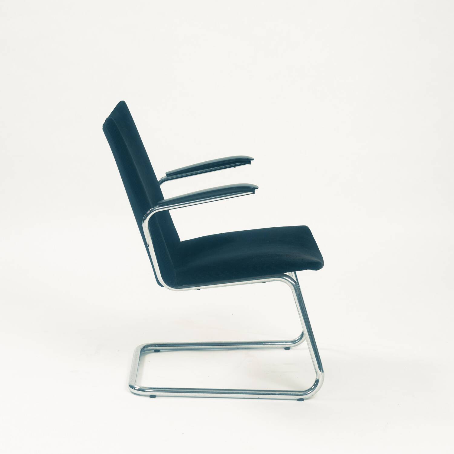 De Wit 4014 tubular steel Dutch lounge chair, 1950s