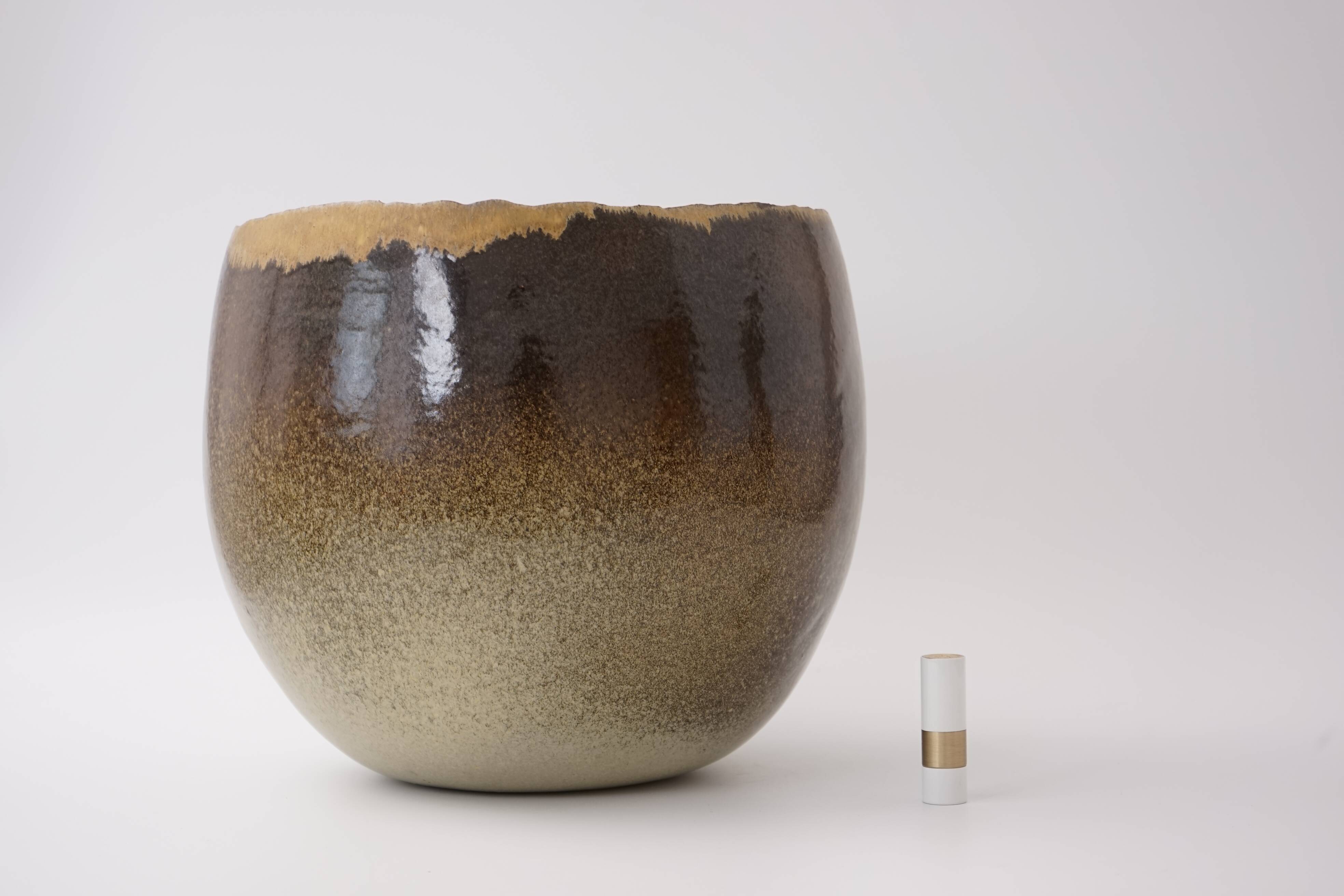 Large studio ceramic bowl by Sabine Jeck