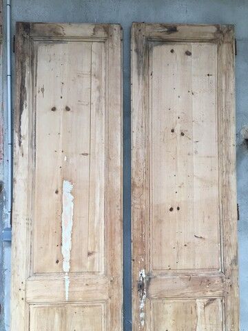 Pair of large old pine doors