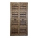 Porte indienne en teck naturelle et cabochons en laiton